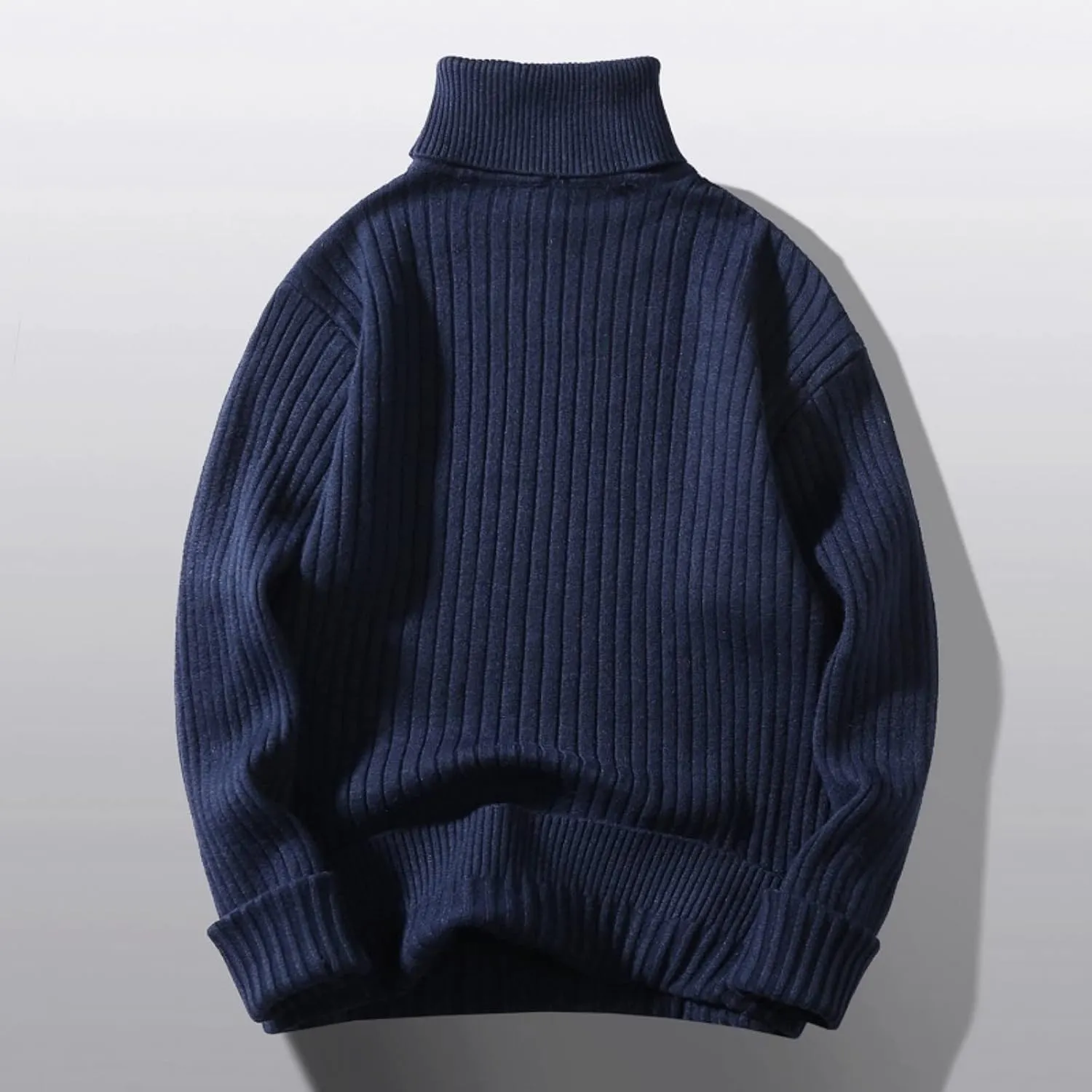 Mens SweatersMen's Turtleneck Sweater Pullover Twisted Pattern Loose Thick Winter Long Sleeve Cable Knit Sweaters