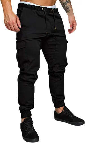 Mens Sweatpants Cargo Cargo Trousers Utility Pants with Zip Pockets Joggers for Men Cargo Athletic Mens Joggers Pants