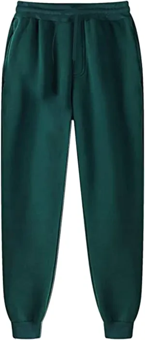 Men's Sweatpants Elastic Stretch Waist Drawstring Casual Loose Joggers Running Athletic Sports Hiking Workout Pants