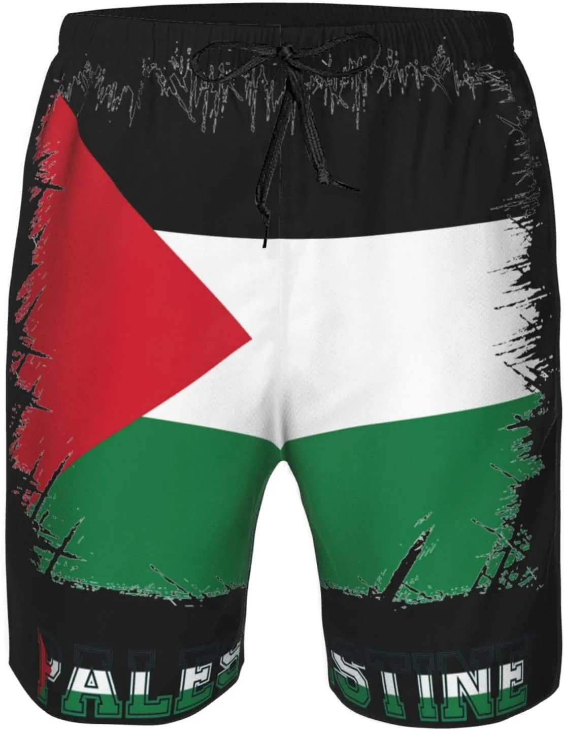 Men's Swim Trunks Beach Shorts Drawstring Quick Dry Running Shorts with Pockets