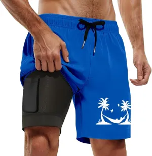 Men's Swim Trunks Quick Dry Board Shorts Swimsuit Swimwear Bathing Suit Solid Basic Sport Beach Short with Pockets
