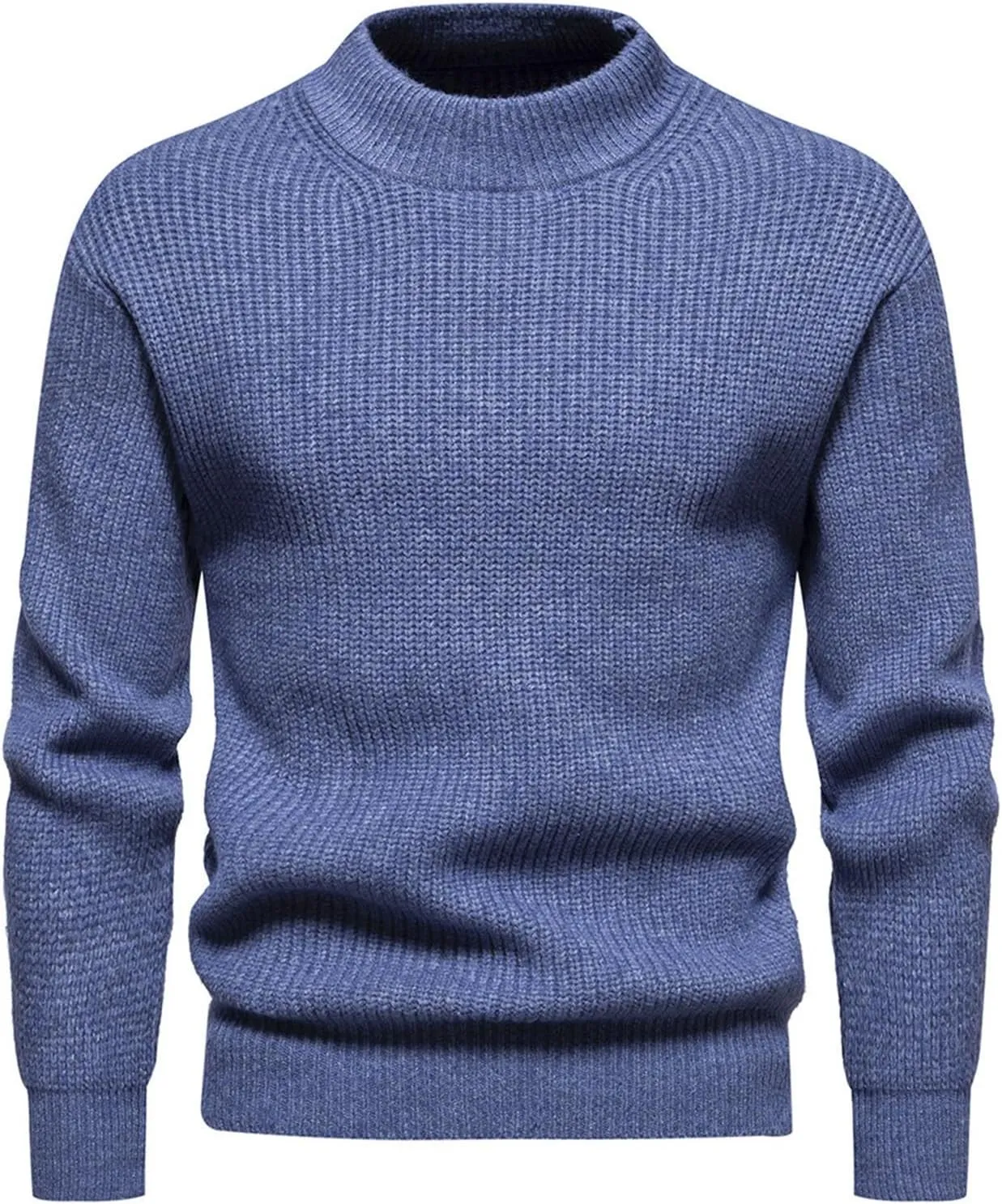 Mens Turtleneck Men's Long Sleeve Slim Fit Turtleneck Sweater Casual Knitted Twisted Pullover Solid Sweaters Coat