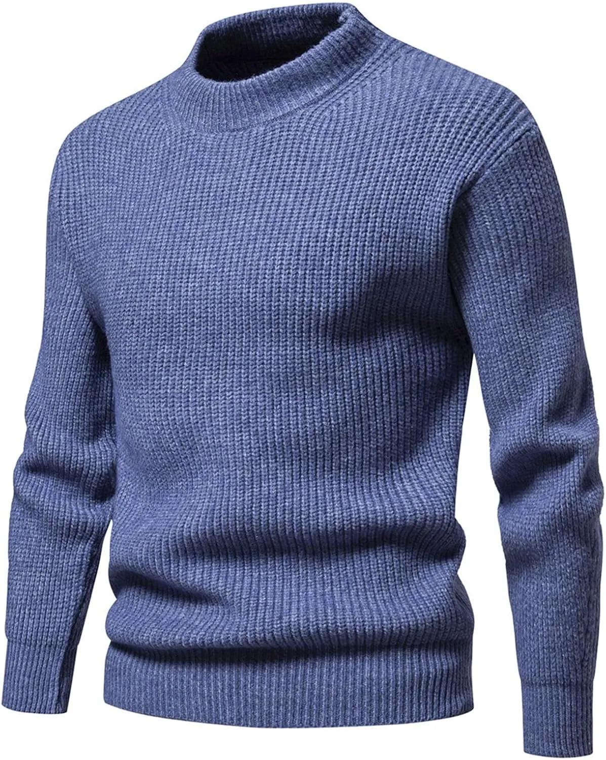 Mens Turtleneck Men's Long Sleeve Slim Fit Turtleneck Sweater Casual Knitted Twisted Pullover Solid Sweaters Coat