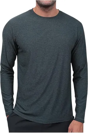 Mens UPF 50  UV Sun Protection Shirts Outdoor Long Sleeve SPF Rash Guard Lightweight Quick Dry Fishing Running Tshirts