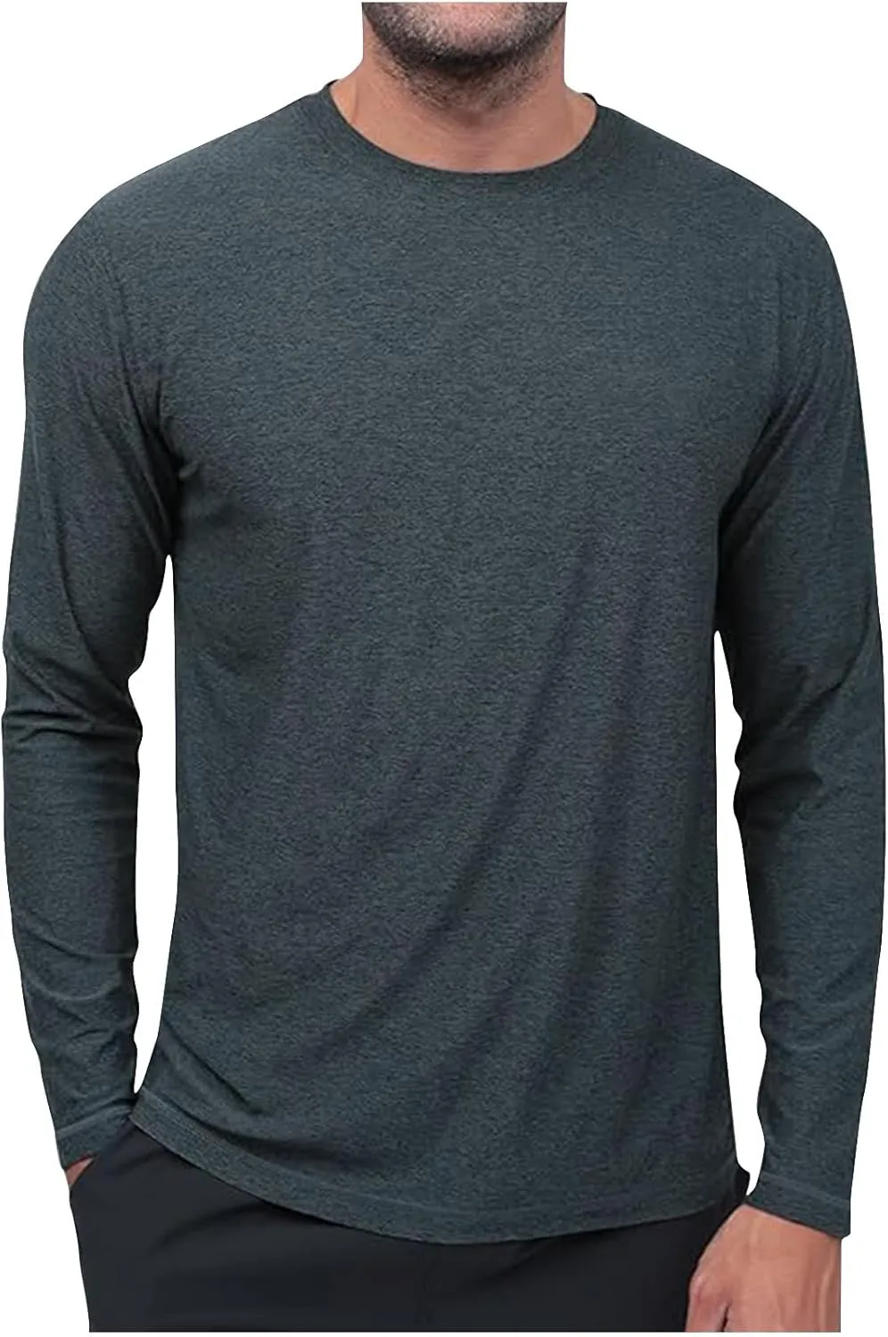 Mens UPF 50  UV Sun Protection Shirts Outdoor Long Sleeve SPF Rash Guard Lightweight Quick Dry Fishing Running Tshirts