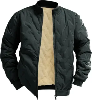 Mens Winter Coat Sherpa Lined Fleece Jacket Windproof Coat Full Zip Insulated Casual Jackets Work Outwear with Pockets