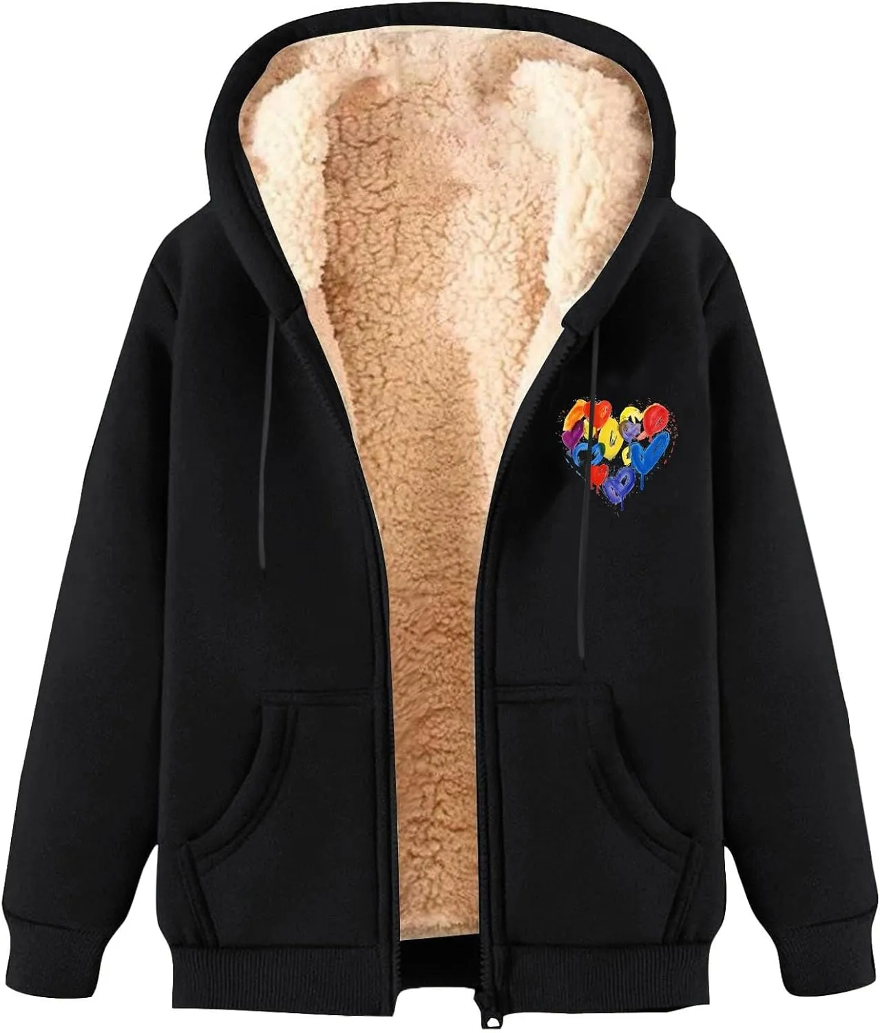 Men's Winter Sherpa Lined Workout Hoodie Zip Up Sweatshirt Heavyweight Warm Fleece Jacket with Pockets