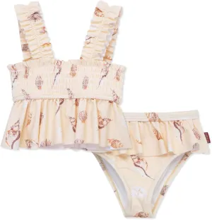 Milkbarn Toddler Girls Swimsuit, Two Pieces Ruffled Bikini Tankini Sets, Summer Beach Bathing Suit for Infant Baby Girl,