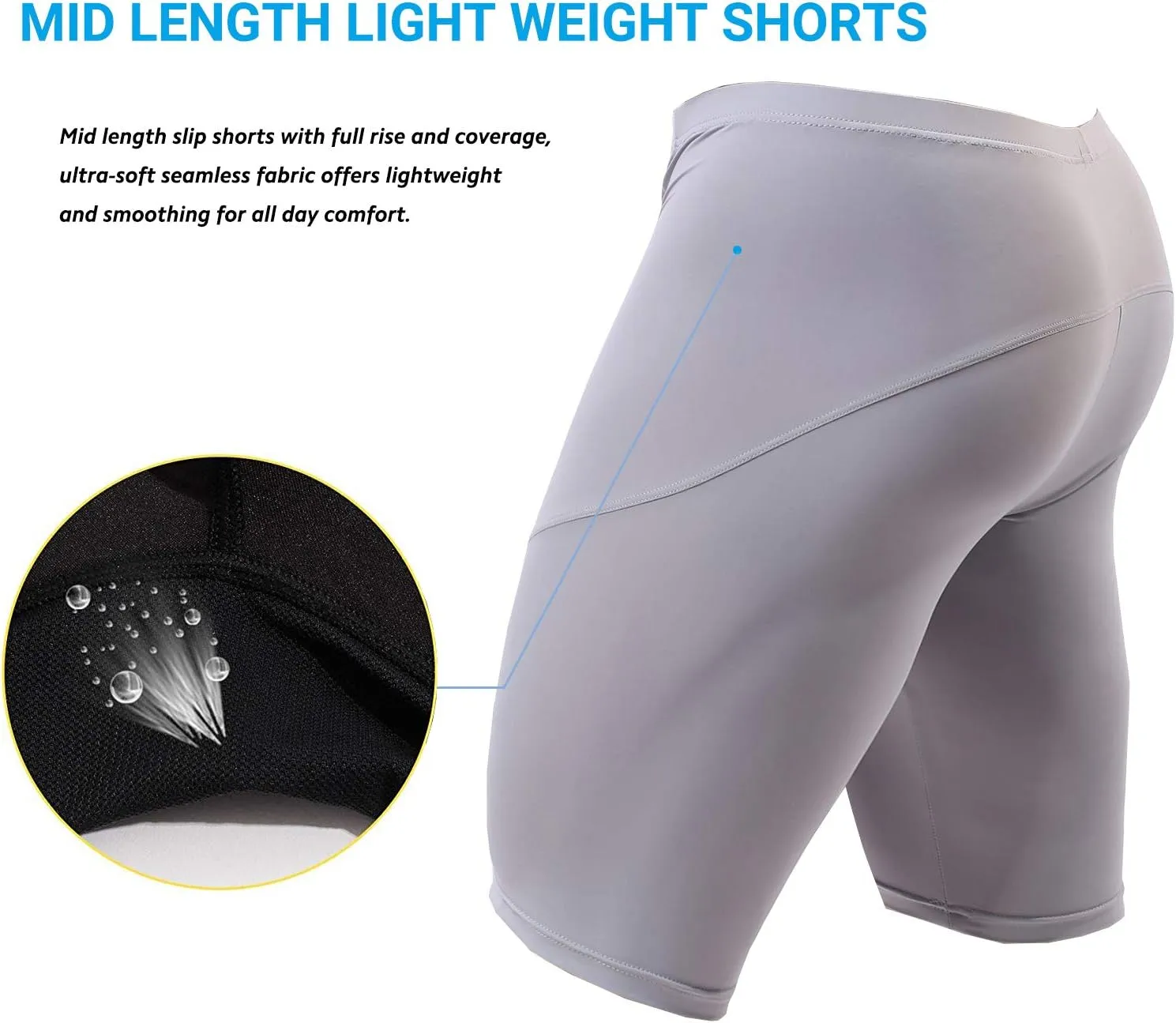 MIZOK Men's Compression Running Shorts Quick Dry Yoga Tight Seamless Training Gym Workout Baselayer