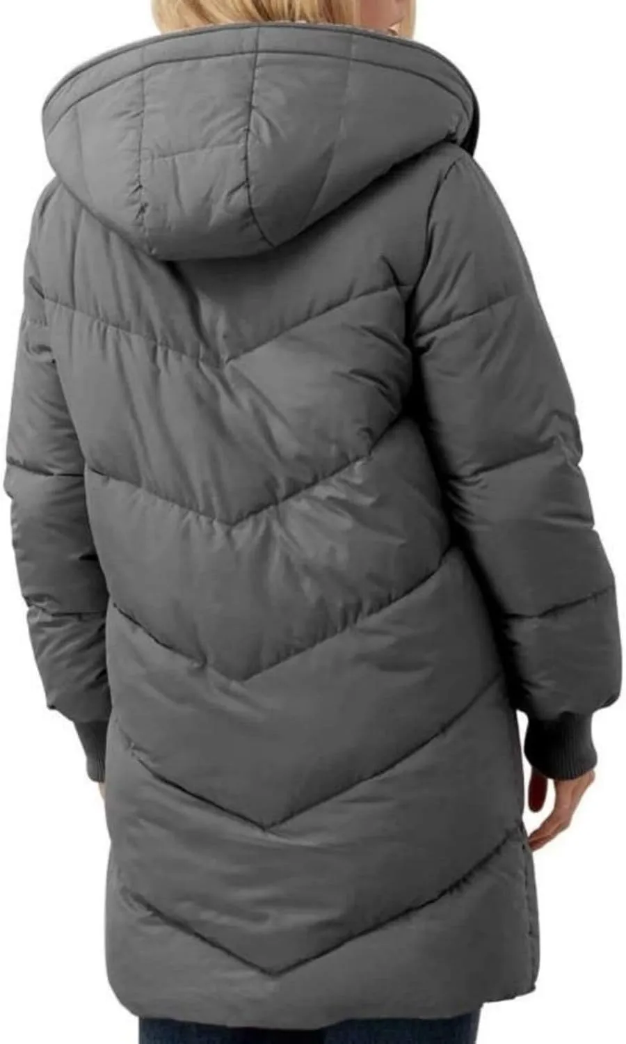 Mmoneyake Womens Winter Warm Coats Sherpa Fleece Lined Long Hooded Puffer Jacket Thickened Down Jacket Snow Parka Outwear
