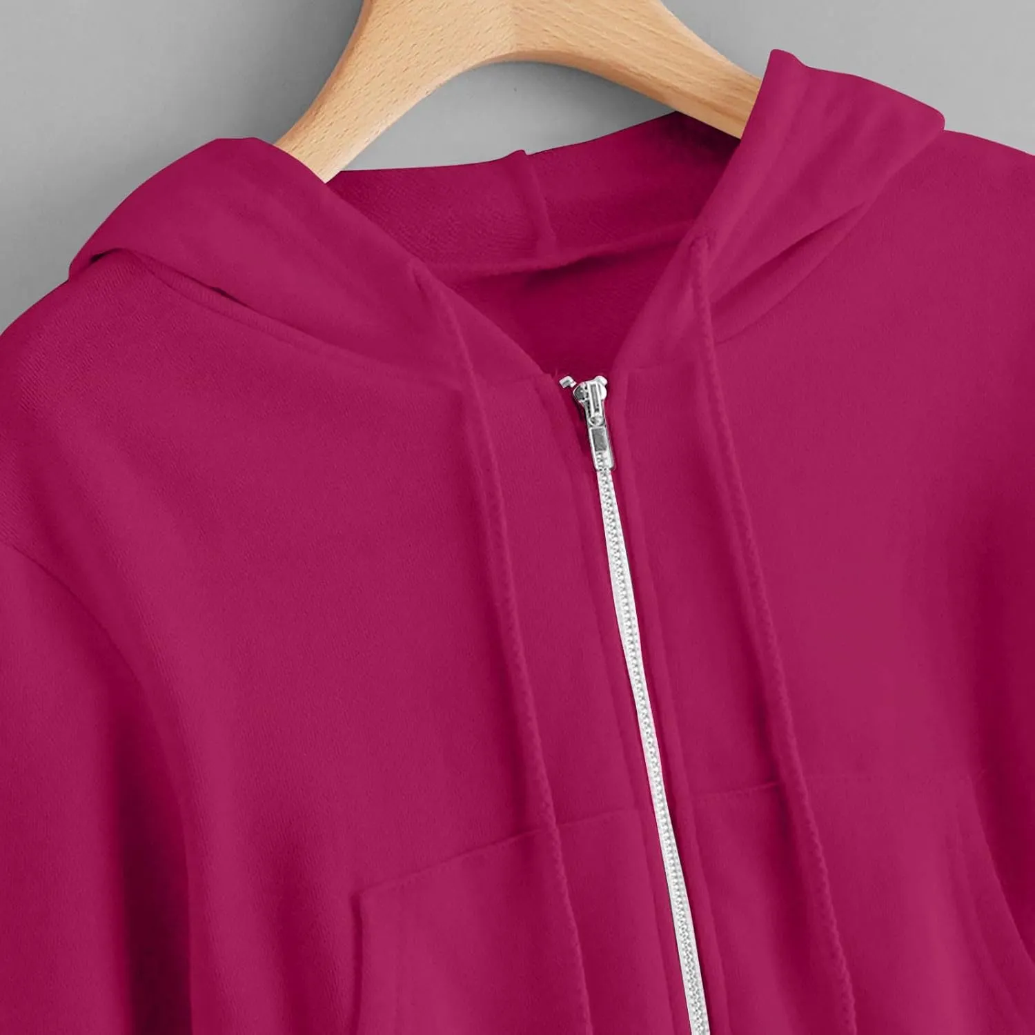 MRGIINRI Hoodies for Women Full Zip Up Cropped Sweatshirt Jackets Casual Comfy Gym Tops Fall Outfits Fall Winter Clothes 2024