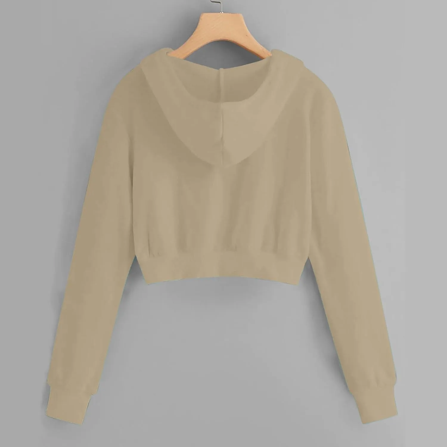 MRGIINRI Hoodies for Women Full Zip Up Cropped Sweatshirt Jackets Casual Comfy Gym Tops Fall Outfits Fall Winter Clothes 2024