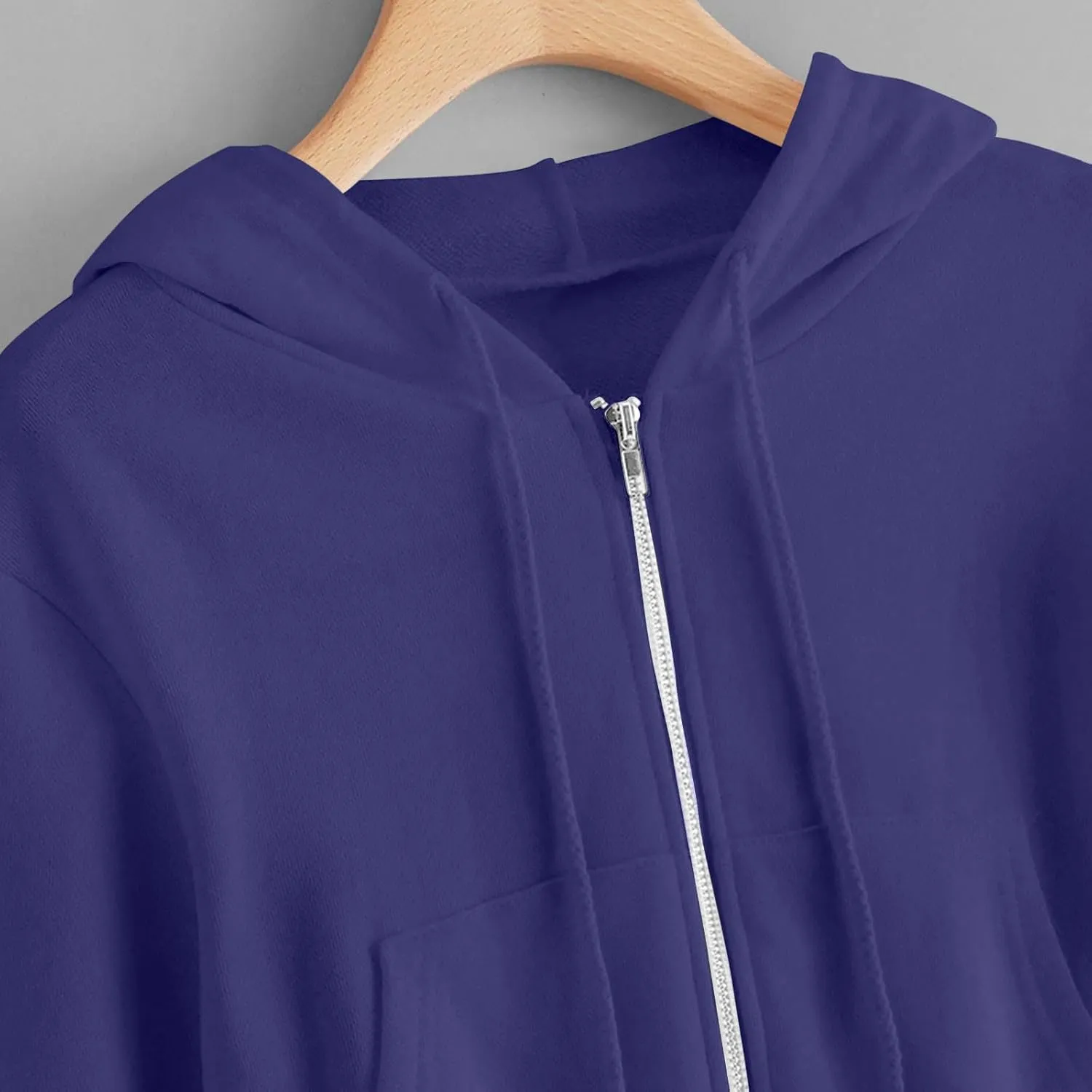 MRGIINRI Hoodies for Women Full Zip Up Cropped Sweatshirt Jackets Casual Comfy Gym Tops Fall Outfits Fall Winter Clothes 2024