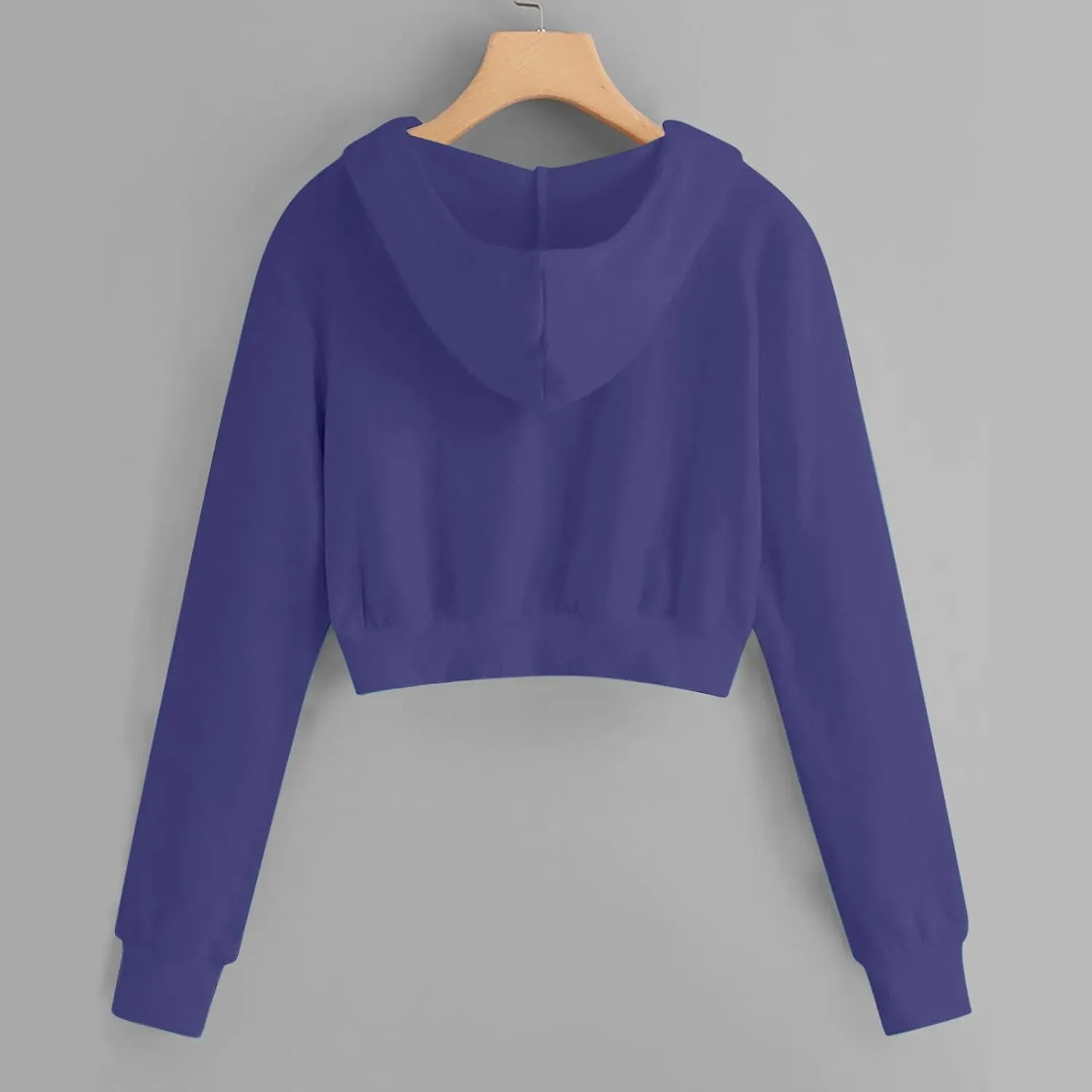 MRGIINRI Hoodies for Women Full Zip Up Cropped Sweatshirt Jackets Casual Comfy Gym Tops Fall Outfits Fall Winter Clothes 2024