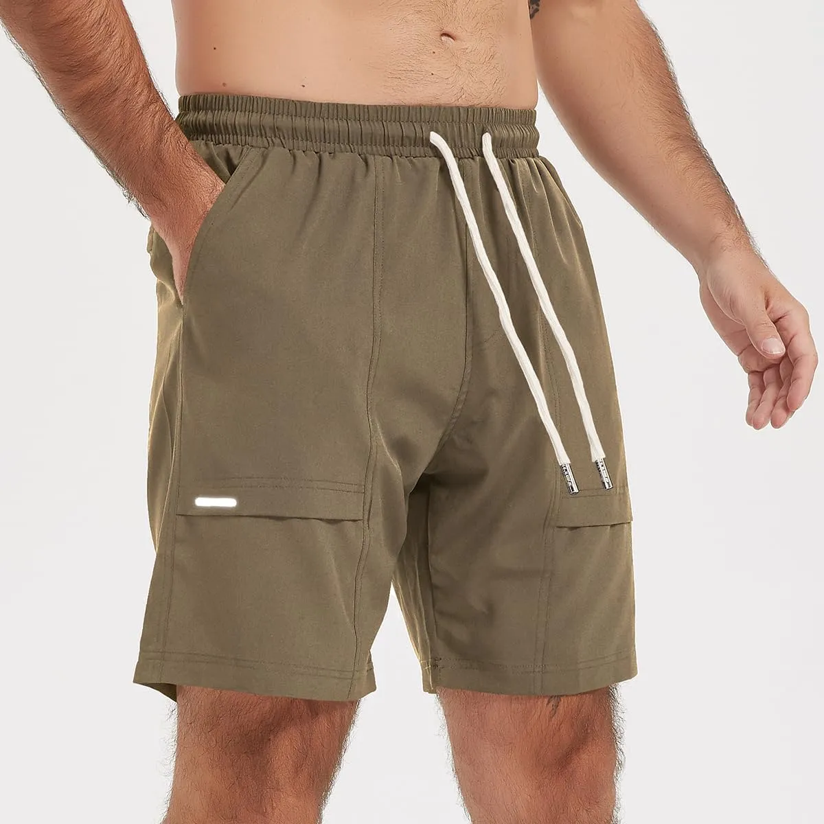 Msmsse Men's Athletic Running Shorts Quick Dry Lightweight Workout Gym Basketball Outdoor Hiking Shorts