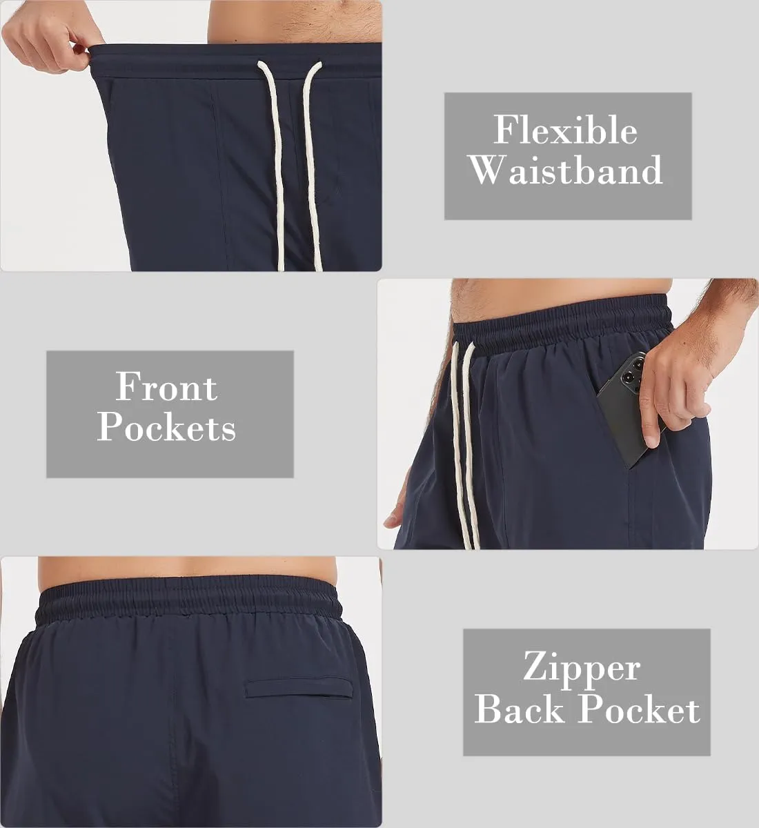Msmsse Men's Athletic Running Shorts Quick Dry Lightweight Workout Gym Basketball Outdoor Hiking Shorts