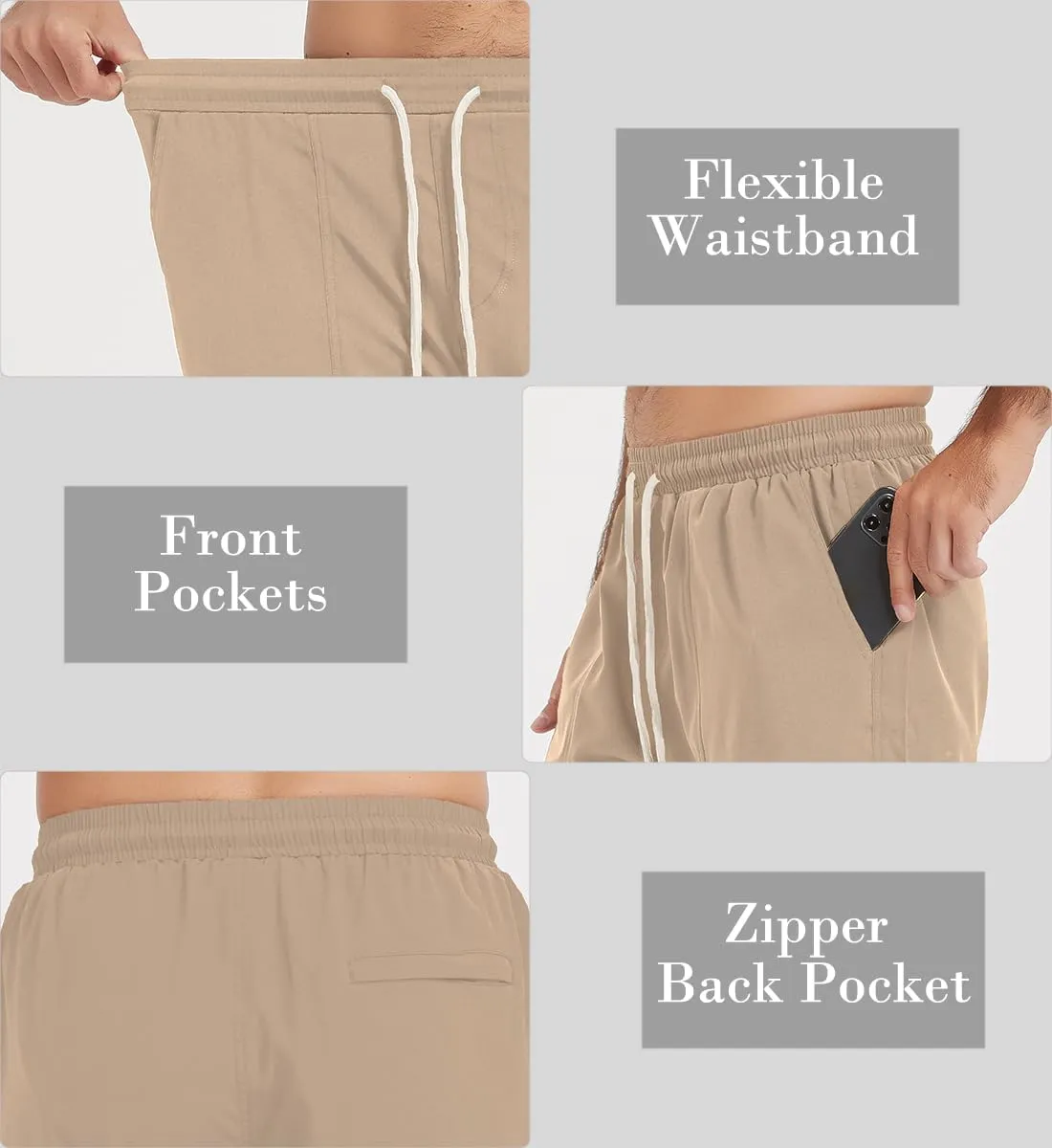 Msmsse Men's Athletic Running Shorts Quick Dry Lightweight Workout Gym Basketball Outdoor Hiking Shorts