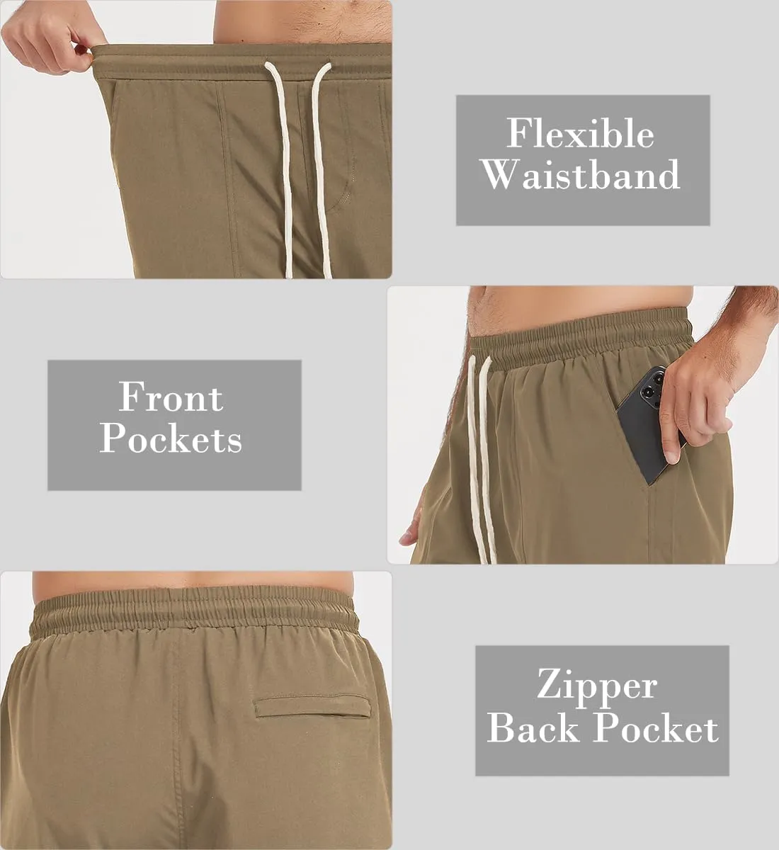 Msmsse Men's Athletic Running Shorts Quick Dry Lightweight Workout Gym Basketball Outdoor Hiking Shorts