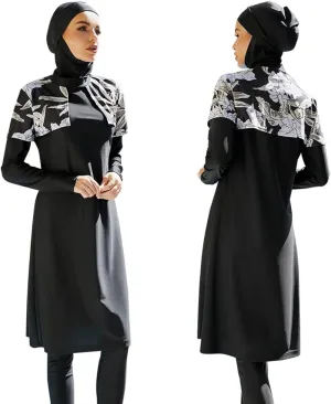 Muslim Swimsuits for Women Modest Islamic Arabic Swimwear Burkini Full Cover Hijab Top Pants Swimming Cap Bathing Suits