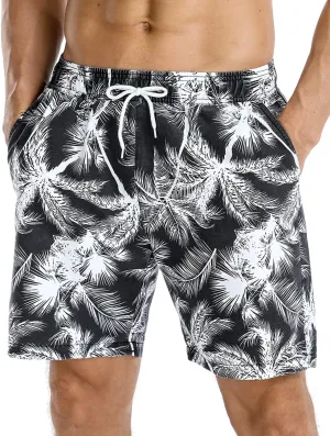 Nonwe Men's Swim Trunks Beachwear Outdoor Quick Dry Retro Soft Washed Drawstring Board Short