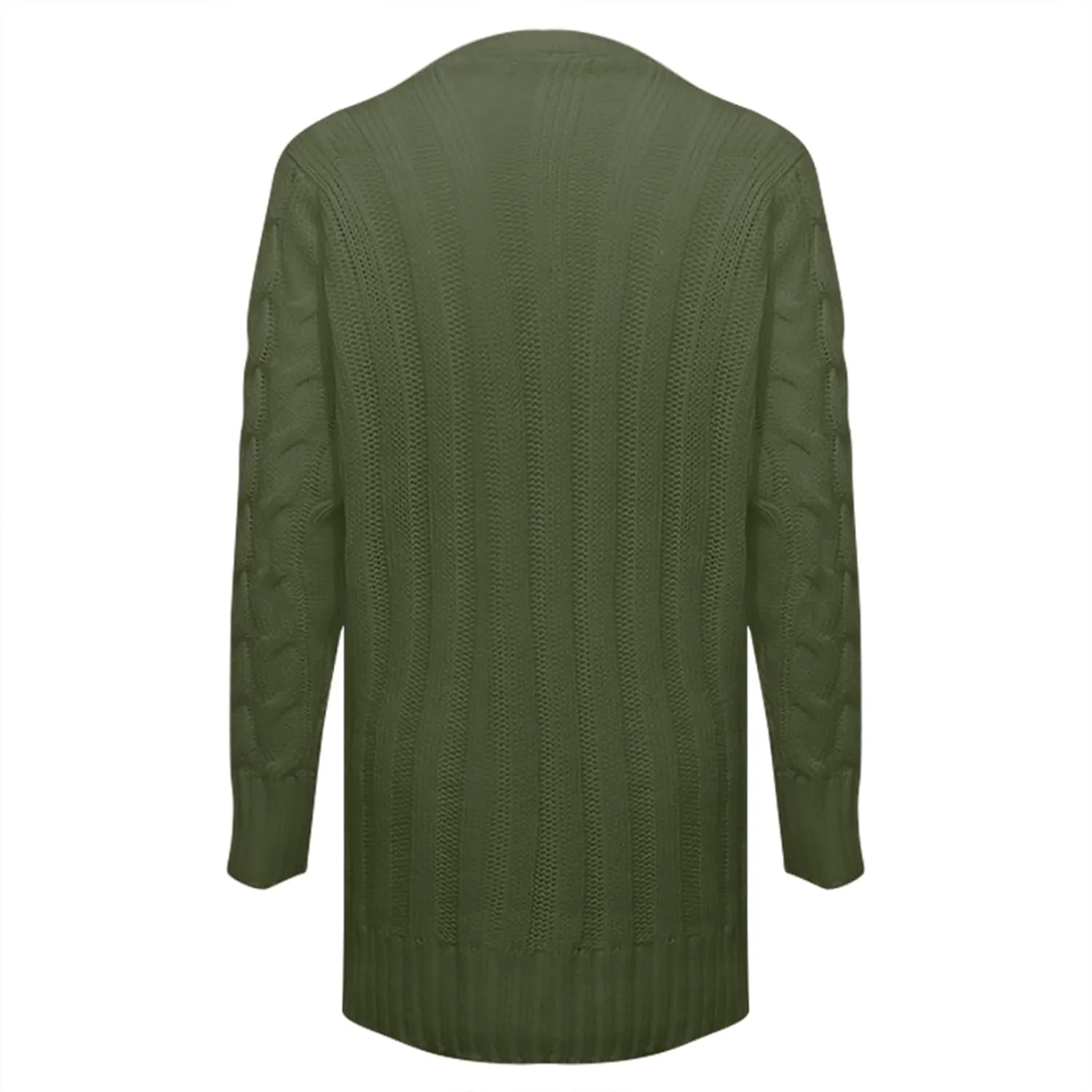 Open Front Cardigan Sweaters for Women Fall Long Sleeve Button Down Cable Knit Chunky Sweater Outwear Coats