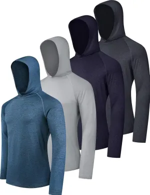 OYGSieg Men's Athletic Hoodies Long Sleeve Fishing Shirts for Men UPF 50  SPF UV Sun Protection Shirts Rash Guards