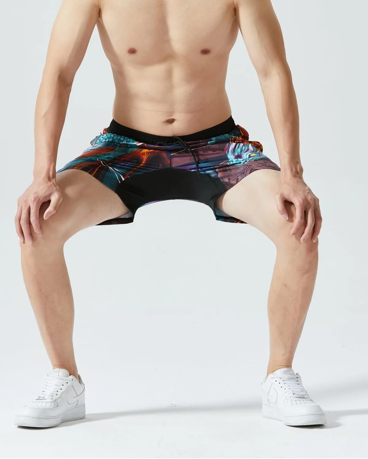 PAJUYE Mens Swim Trunks Beach Shorts - Swimming Shorts with Mesh Liner and Zipper Pocket Quick Dry UPF 50 