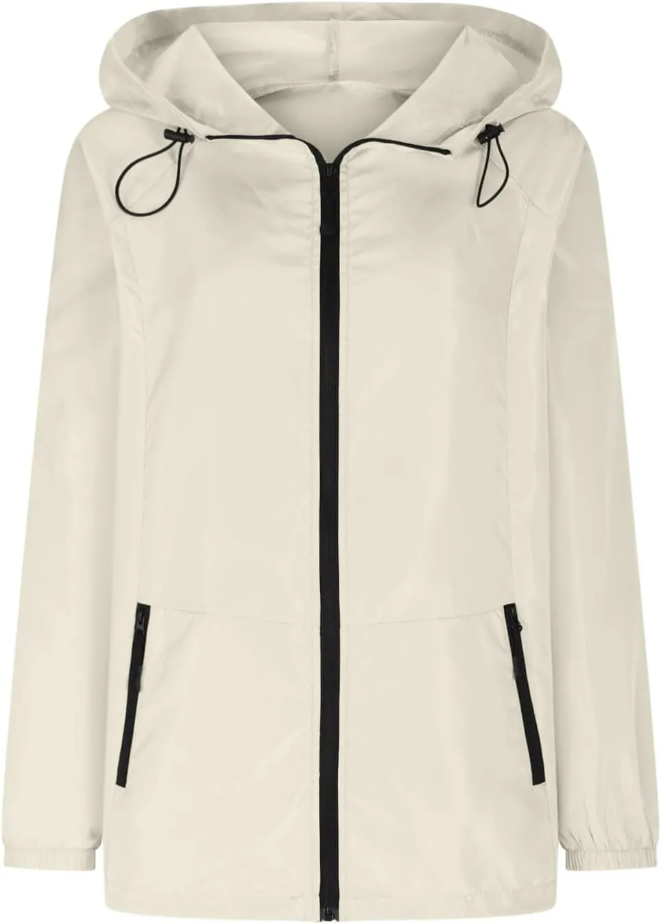 Rain Jacket Women Lightweight Raincoat Waterproof Windbreaker Packable Climbing Outdoor Cute Hooded Trench Coats