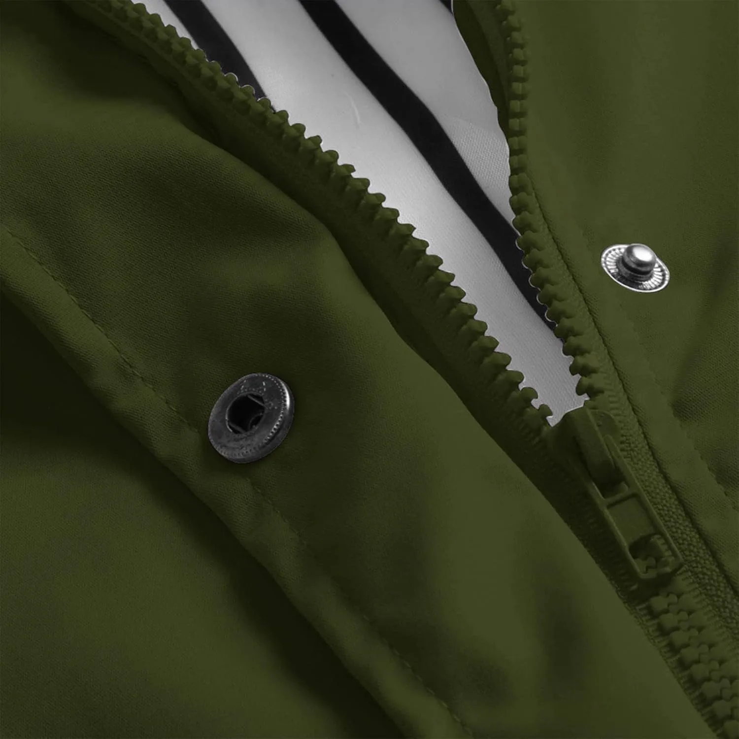 Raincoat For Women Fashion Waterproof Jackets With Pockets Zip Up Hooded Outerwear Trench Coat For Women 2024