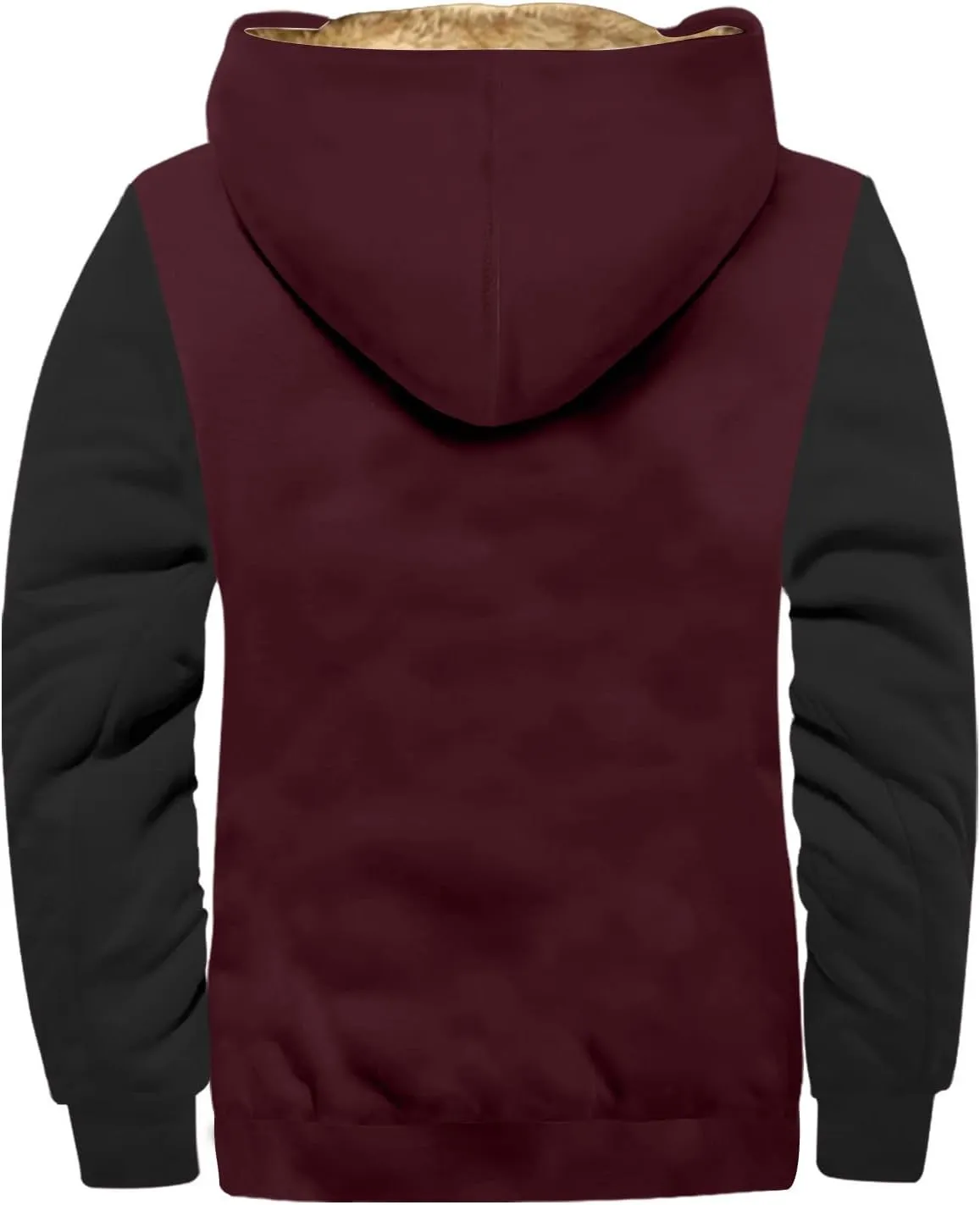 RTRDE Mens Hooded Jacket Outdoor Sherpa Fleece Lined Jackets Warm Winter Zip Up Sweatshirts Hoodie Coats Jacket, M-7XL