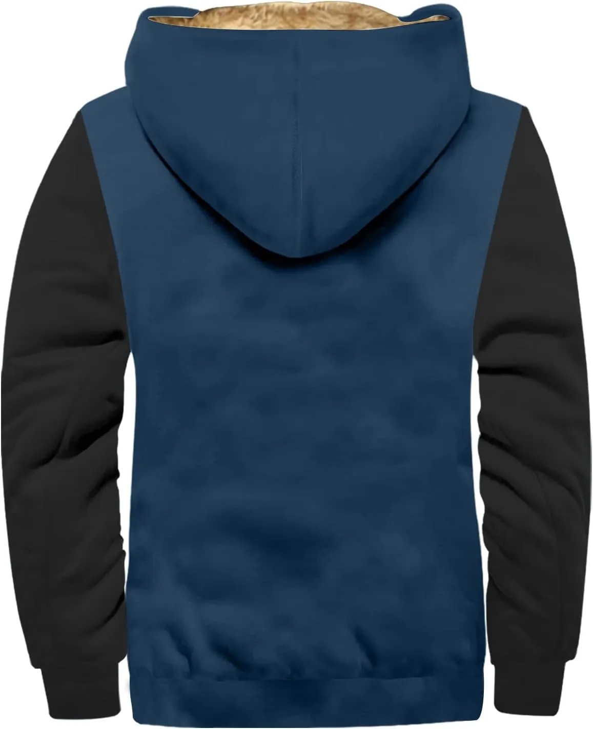 RTRDE Mens Hooded Jacket Outdoor Sherpa Fleece Lined Jackets Warm Winter Zip Up Sweatshirts Hoodie Coats Jacket, M-7XL
