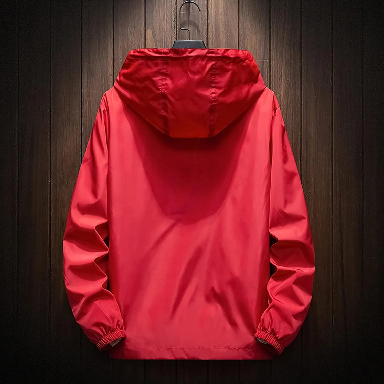 RTRDE Mens Lightweight Waterproof Rain Jacket Windbreaker Casual Refleciton Zip Up Jackets with Hood Mens, M-7XL