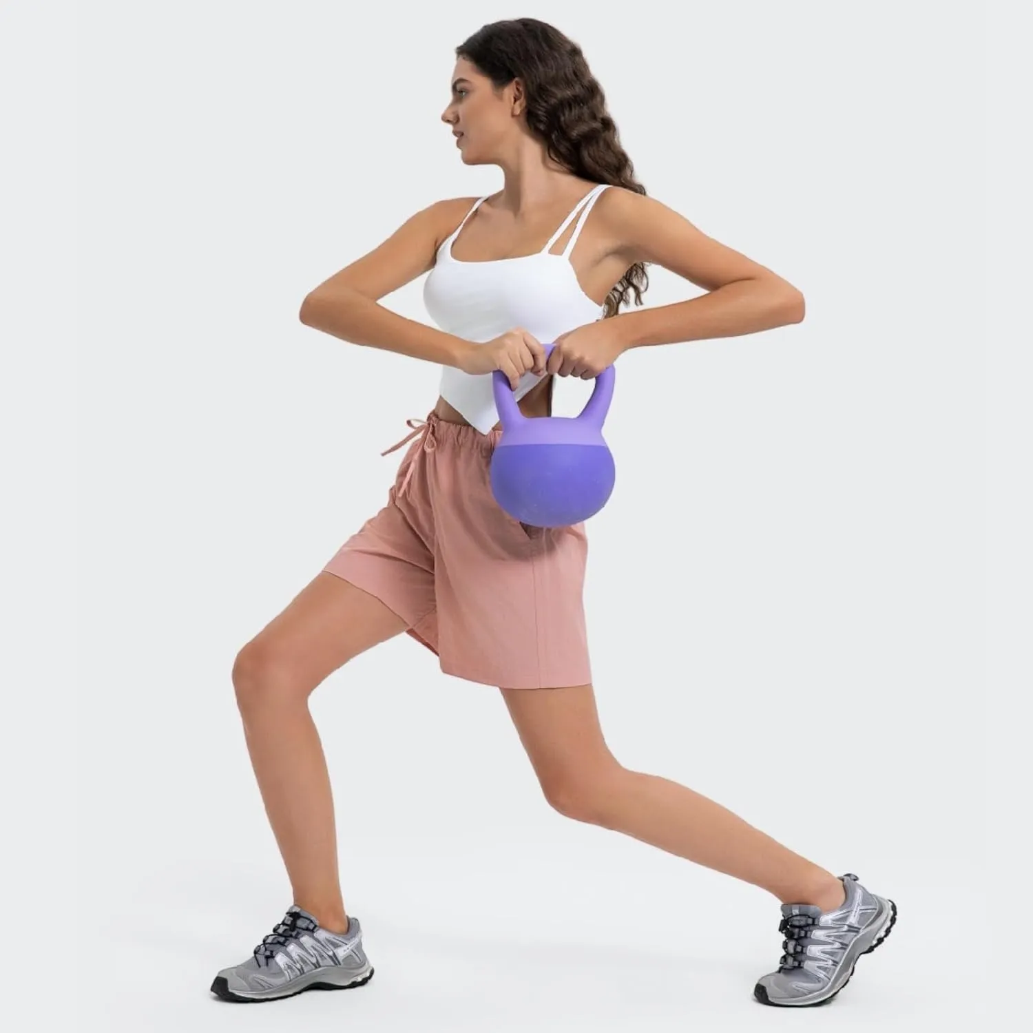 Running Shorts for Women High Waisted Drawstring Athletic Quick Dry Lightweight Shorts with Pockets
