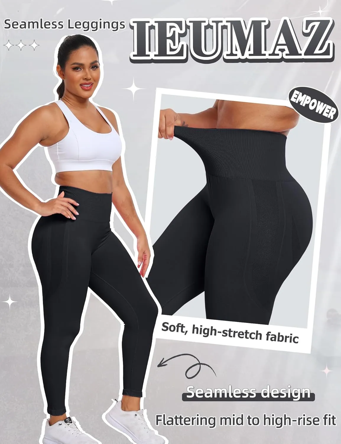 Scrunch Butt Lifting Leggings for Women Empower Seamless Workout Gym Leggings High Waist Tummy Control Yoga Pants