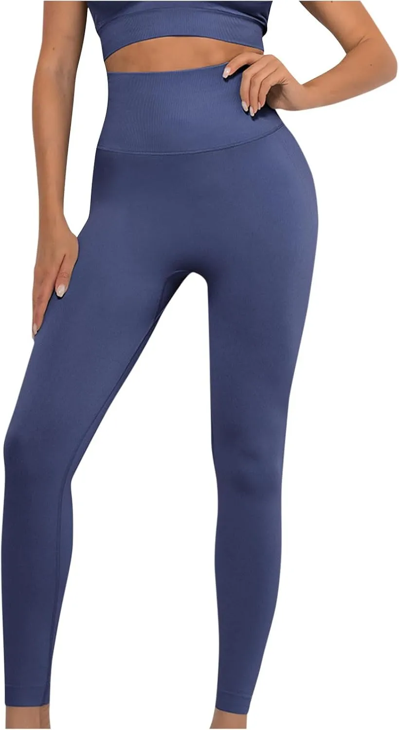 Seamless Leggings for Women High Waist Butt Lifting Bottoms Gym Sports Leggings Compression Tights Workout Yoga Pants