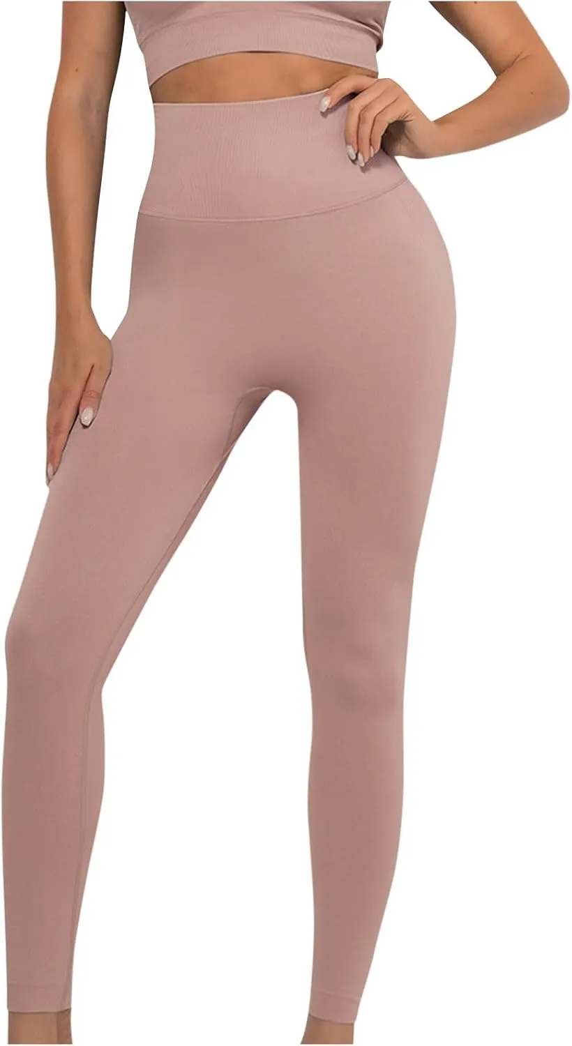 Seamless Leggings for Women High Waist Butt Lifting Bottoms Gym Sports Leggings Compression Tights Workout Yoga Pants
