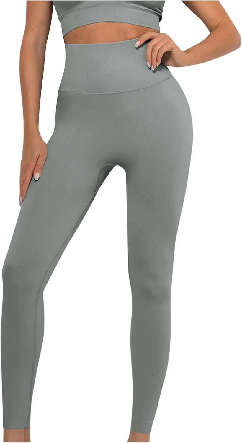 Seamless Leggings for Women High Waist Butt Lifting Bottoms Gym Sports Leggings Compression Tights Workout Yoga Pants