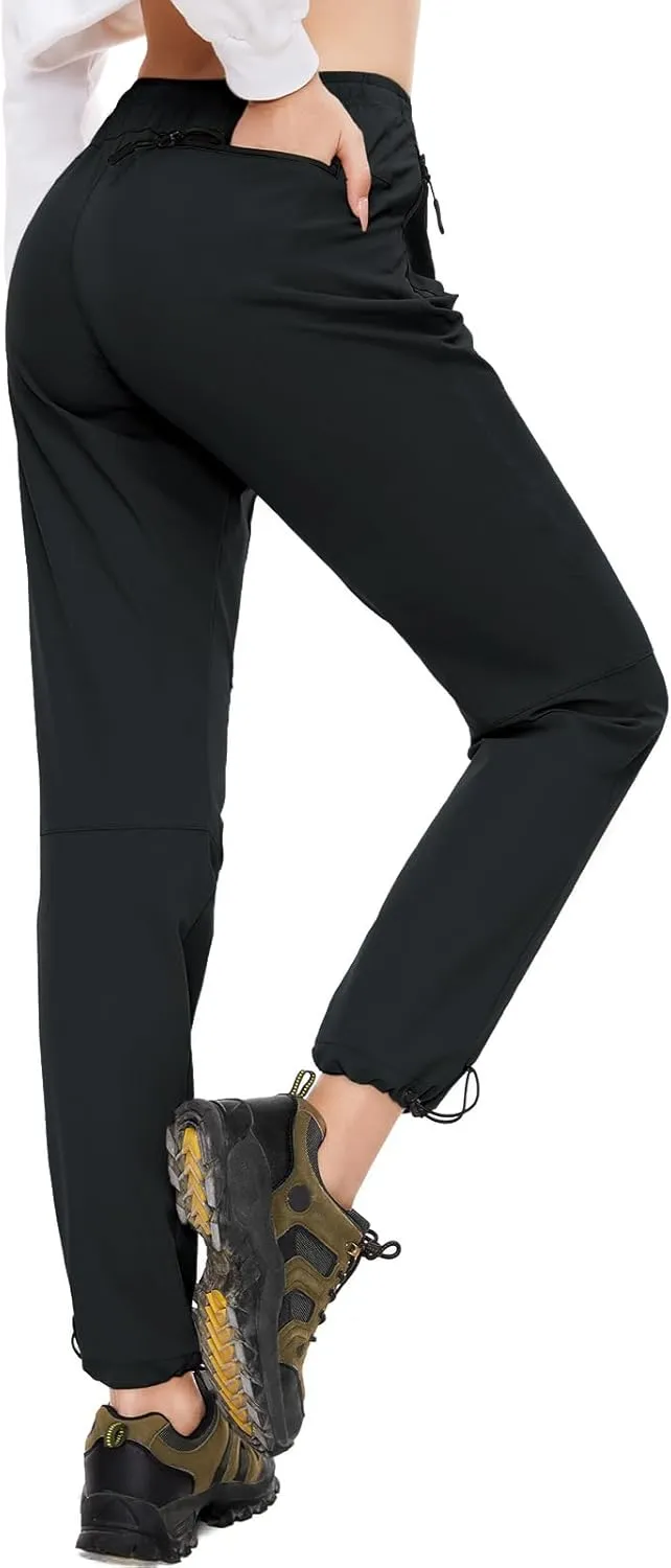SEVEGO Womens Hiking Pants Tall Inseam 30"/32"/34"/36" Athletic Cargo Pants Lightweight 4 Zipper Pockets Water Resistant