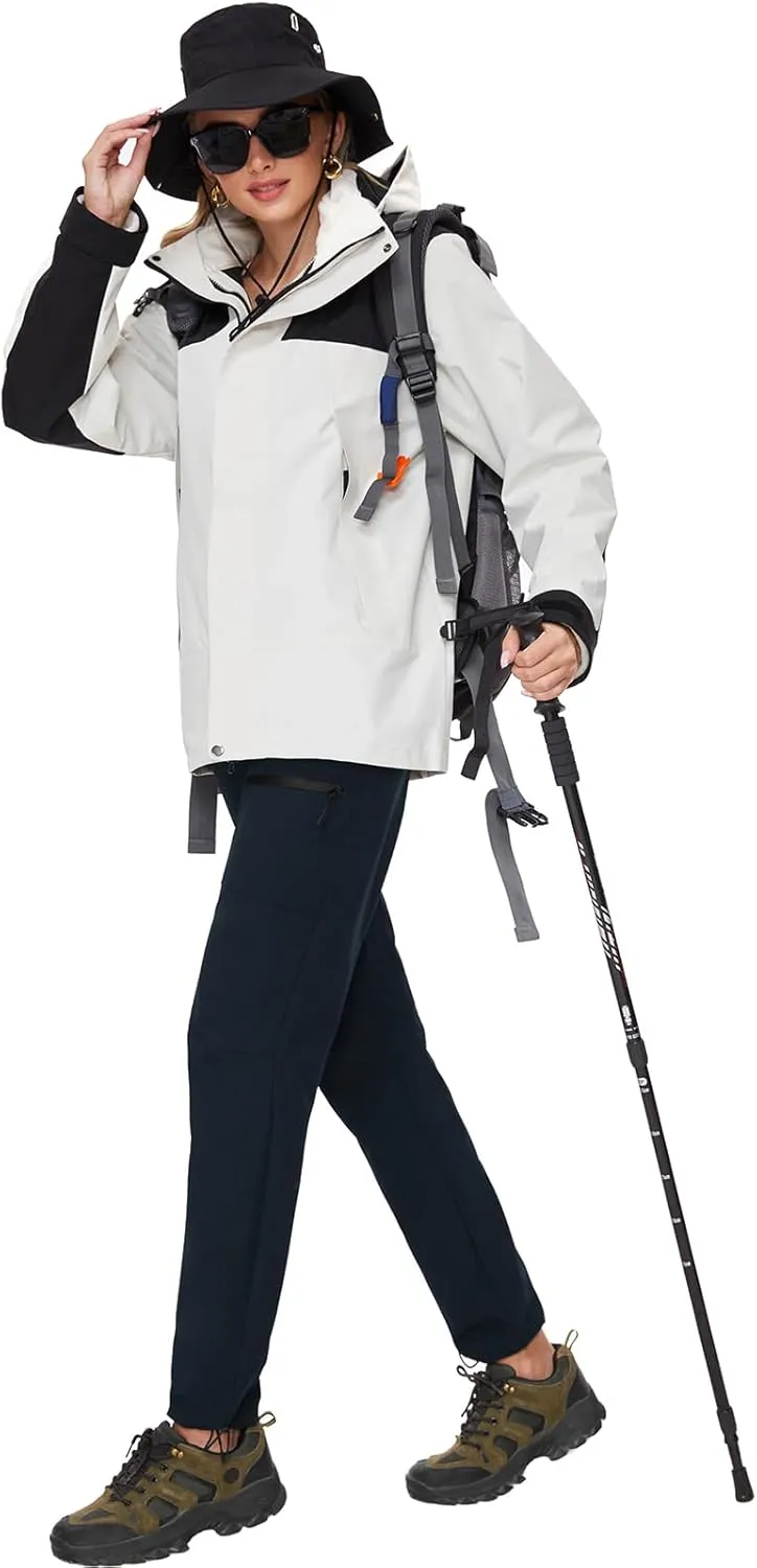 SEVEGO Womens Hiking Pants Tall Inseam 30"/32"/34"/36" Athletic Cargo Pants Lightweight 4 Zipper Pockets Water Resistant