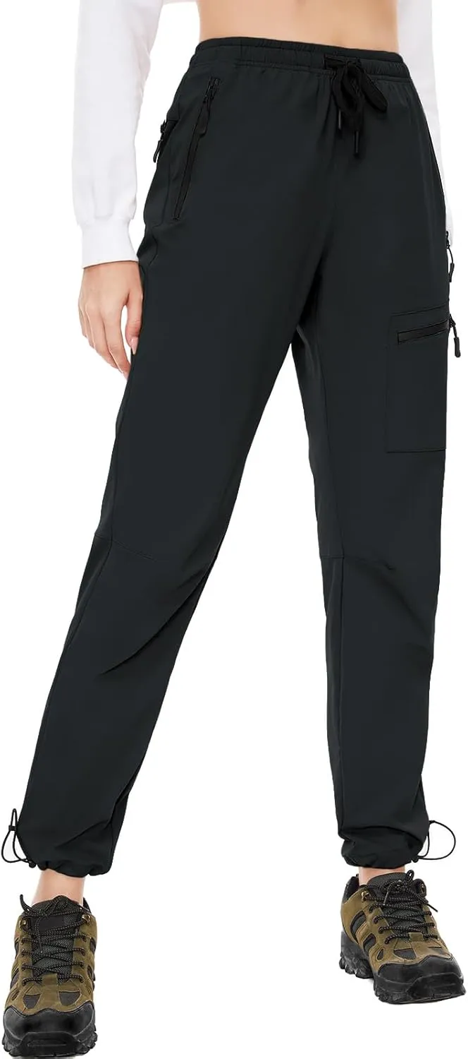 SEVEGO Womens Hiking Pants Tall Inseam 30"/32"/34"/36" Athletic Cargo Pants Lightweight 4 Zipper Pockets Water Resistant