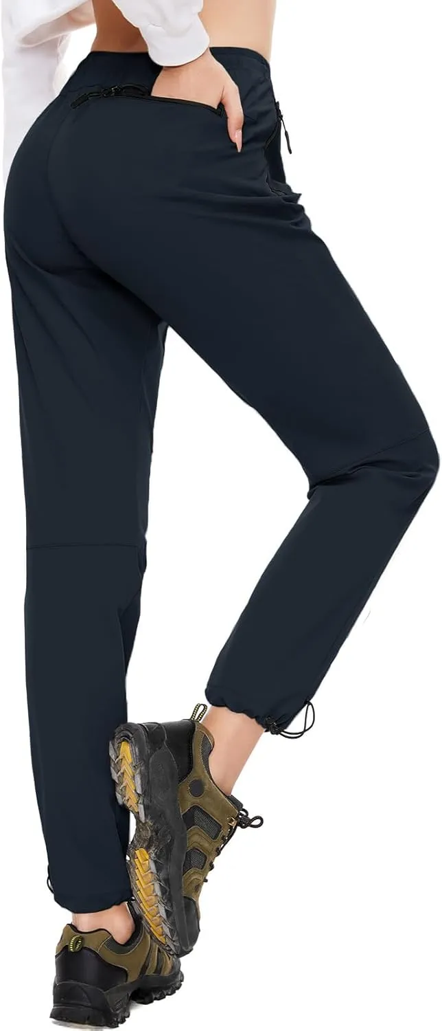 SEVEGO Womens Hiking Pants Tall Inseam 30"/32"/34"/36" Athletic Cargo Pants Lightweight 4 Zipper Pockets Water Resistant