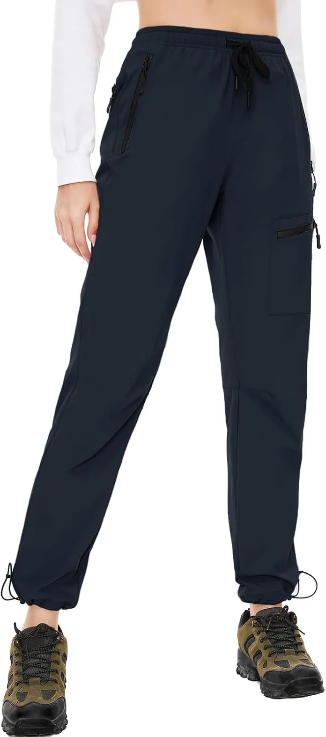 SEVEGO Womens Hiking Pants Tall Inseam 30"/32"/34"/36" Athletic Cargo Pants Lightweight 4 Zipper Pockets Water Resistant