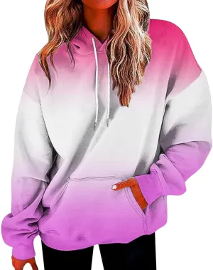 SHAOBGE 2023 Crew Neck Sweatshirts Women Plus Womens Winter Warm Fleece Sweater Blouse Cute Tie Dye Hoodies Special Deals My Recent Orders Open Box Deals
