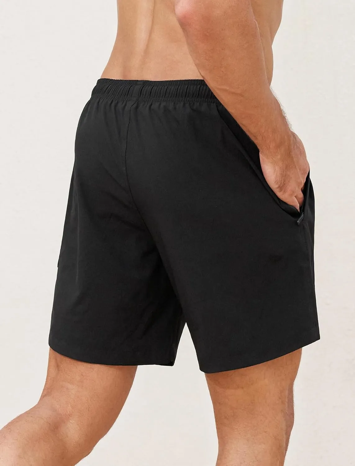 SILKWORLD Mens Swim Trunks 6" Quick Dry Bathing Suit Beach Swimming Shorts with Compression Liner and Zipper Pockets