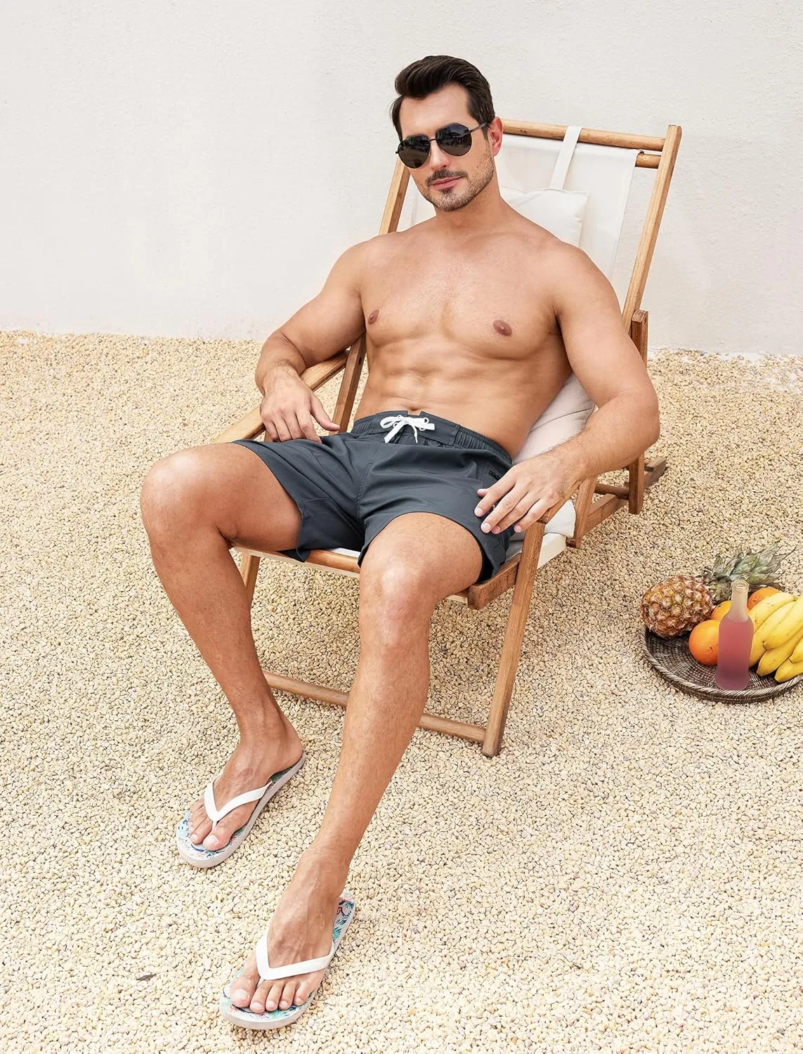 SILKWORLD Mens Swim Trunks 6" Quick Dry Bathing Suit Beach Swimming Shorts with Compression Liner and Zipper Pockets