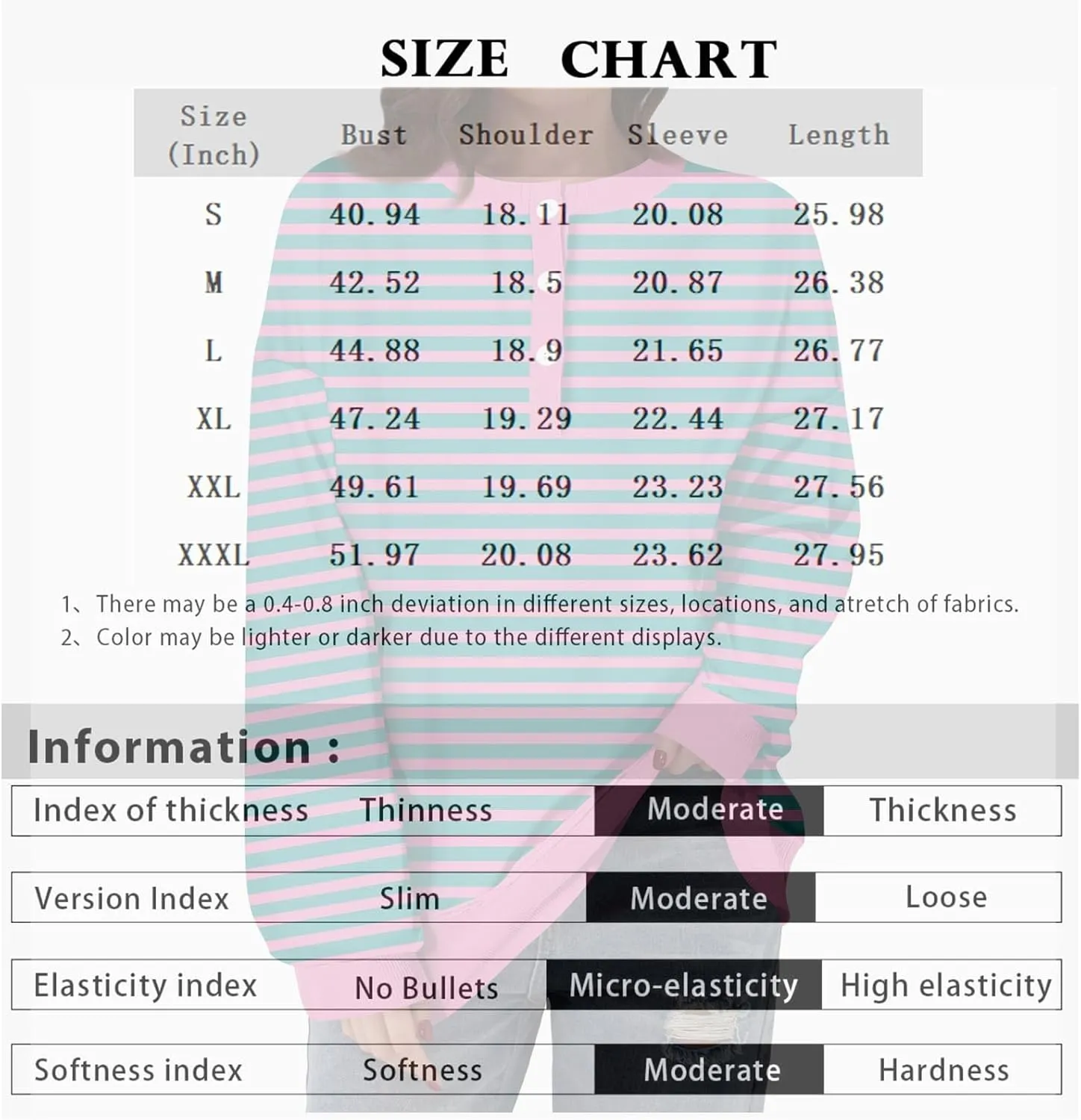 slqdgmryz Long Sleeve Tops for Women Spring Striped Color Block Henley Shirts Casual Crewneck Comfy Button Down Blouses