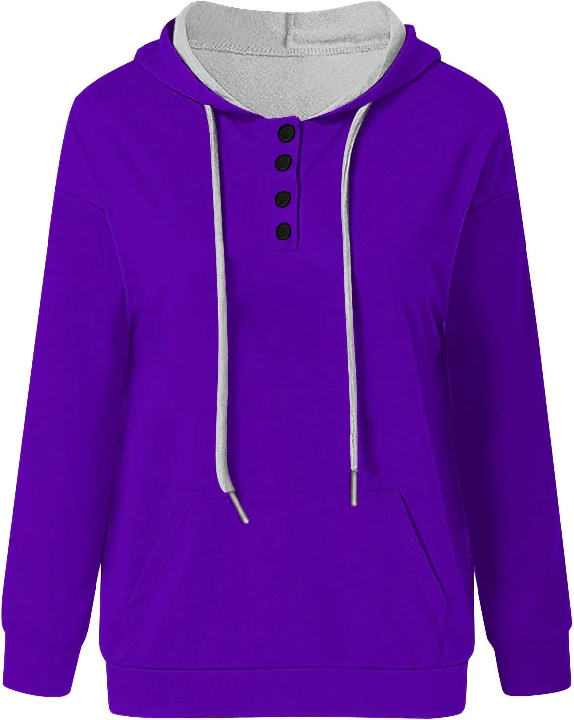 SMIDOW Hooded Sweatshirts for Women Pullover Tops Fleece Fall Winter Tunic Blouses Athletic Workout Pullover Y2K Clothes