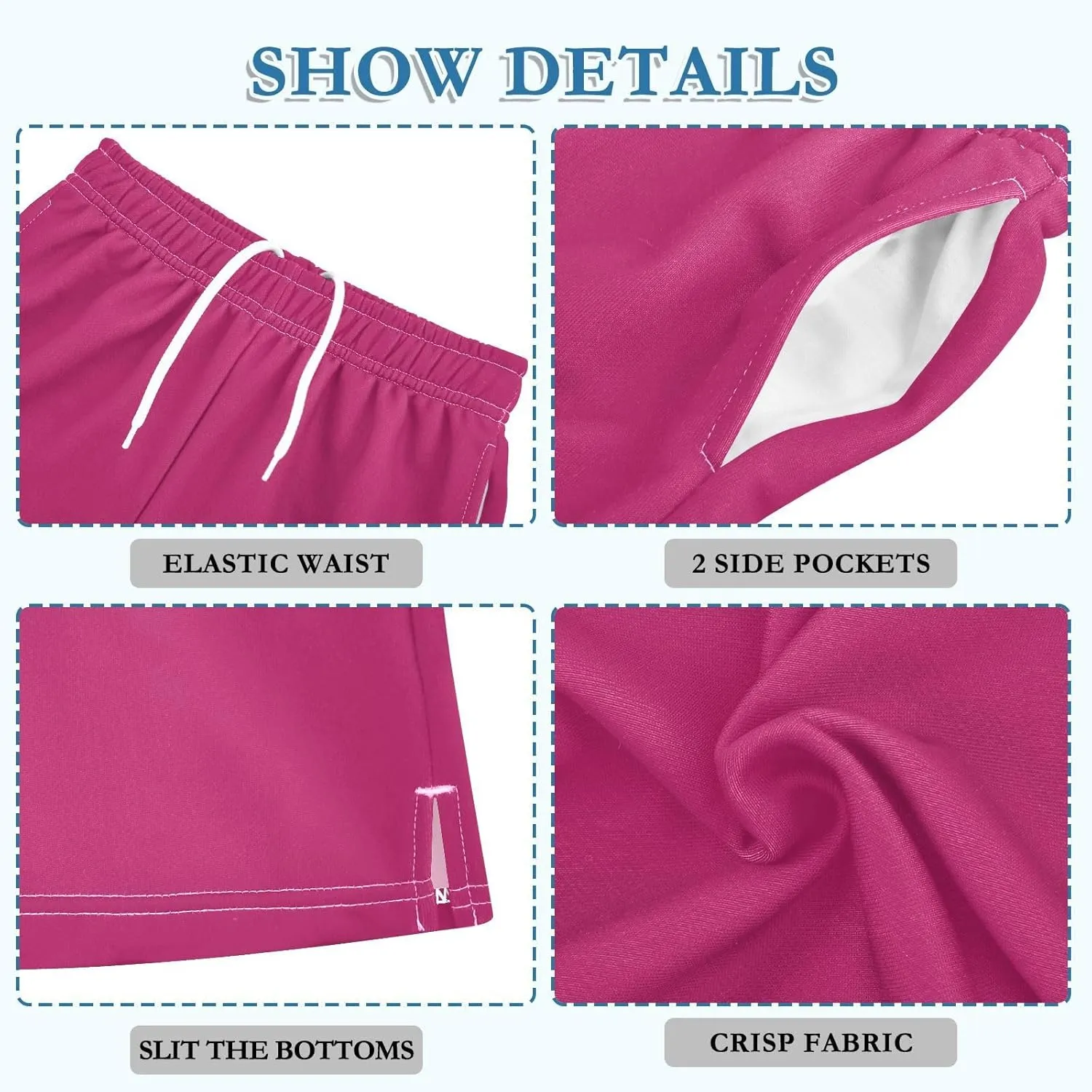 Solid Color Boys Athletic Shorts Quick Dry Kids Active Running Shorts with Pockets