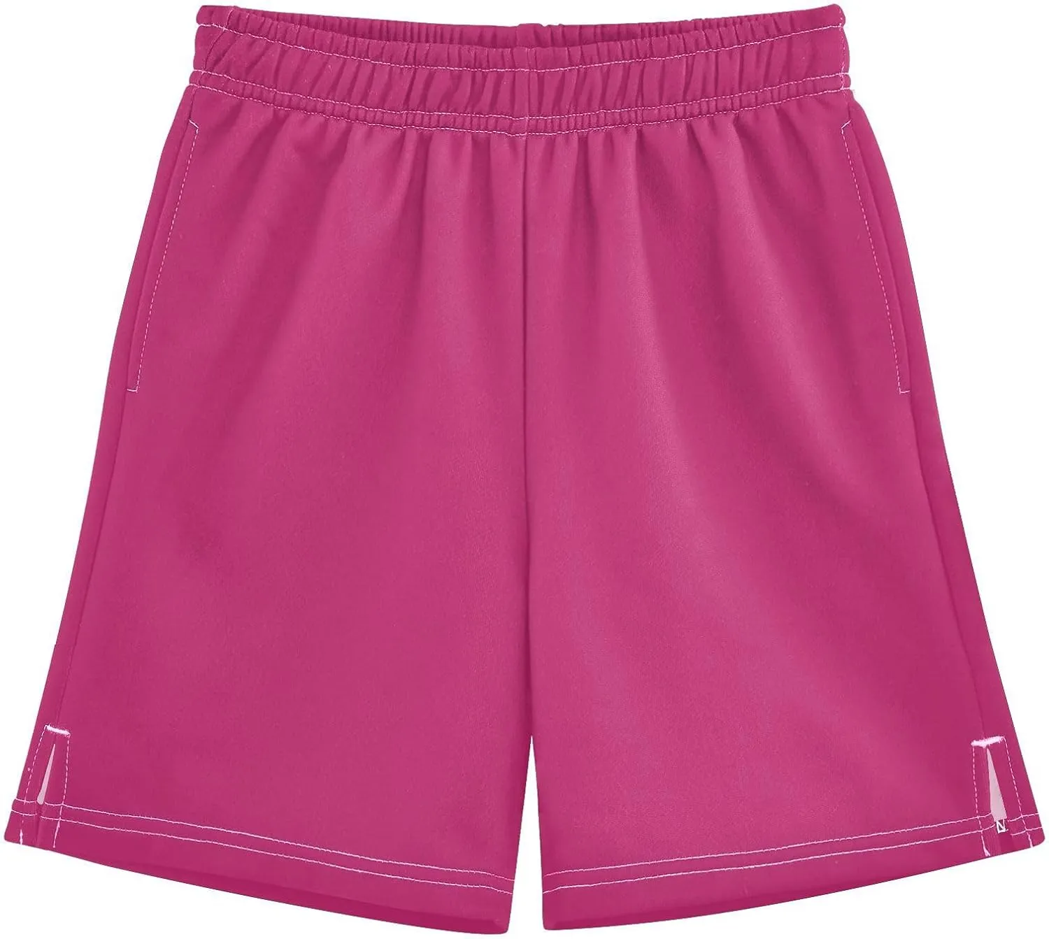 Solid Color Boys Athletic Shorts Quick Dry Kids Active Running Shorts with Pockets