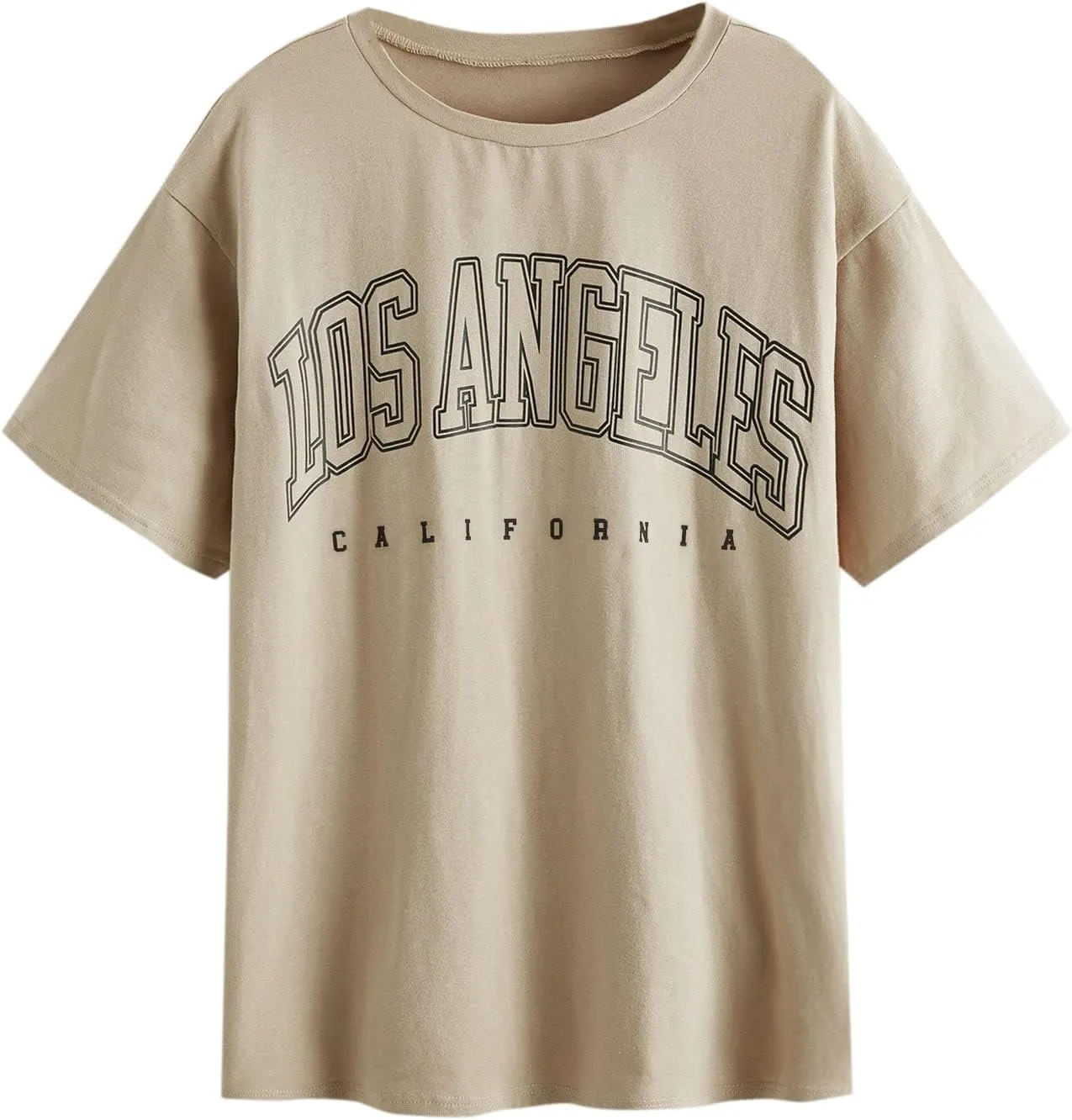 SOLY HUX Women's Oversized Tshirts Letter Graphic Summer Vintage Tees Loose Casual Gym Tops